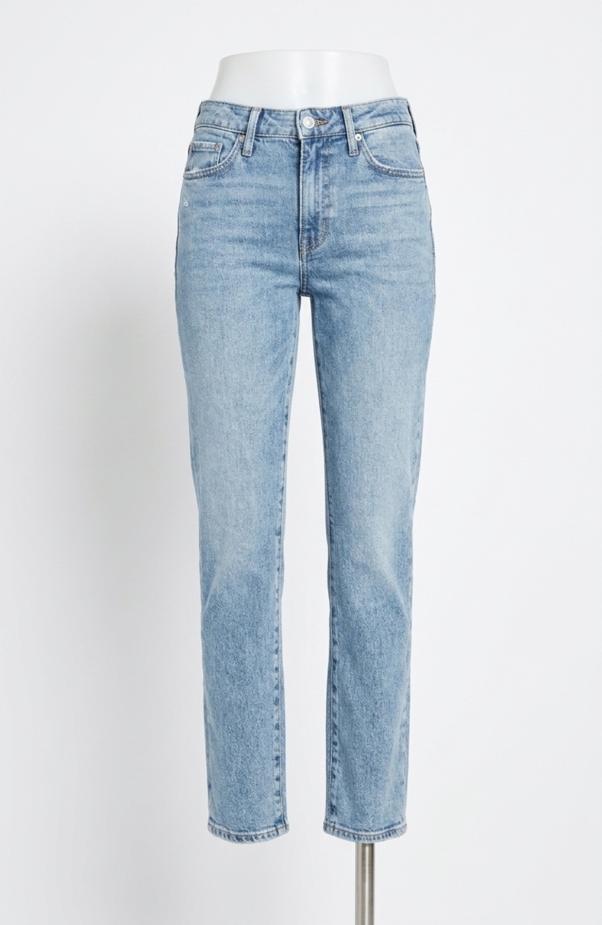 NEW GOOD AMERICAN classic high waist straight leg jeans in indigo301